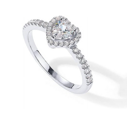 Amour Heart Halo Ring