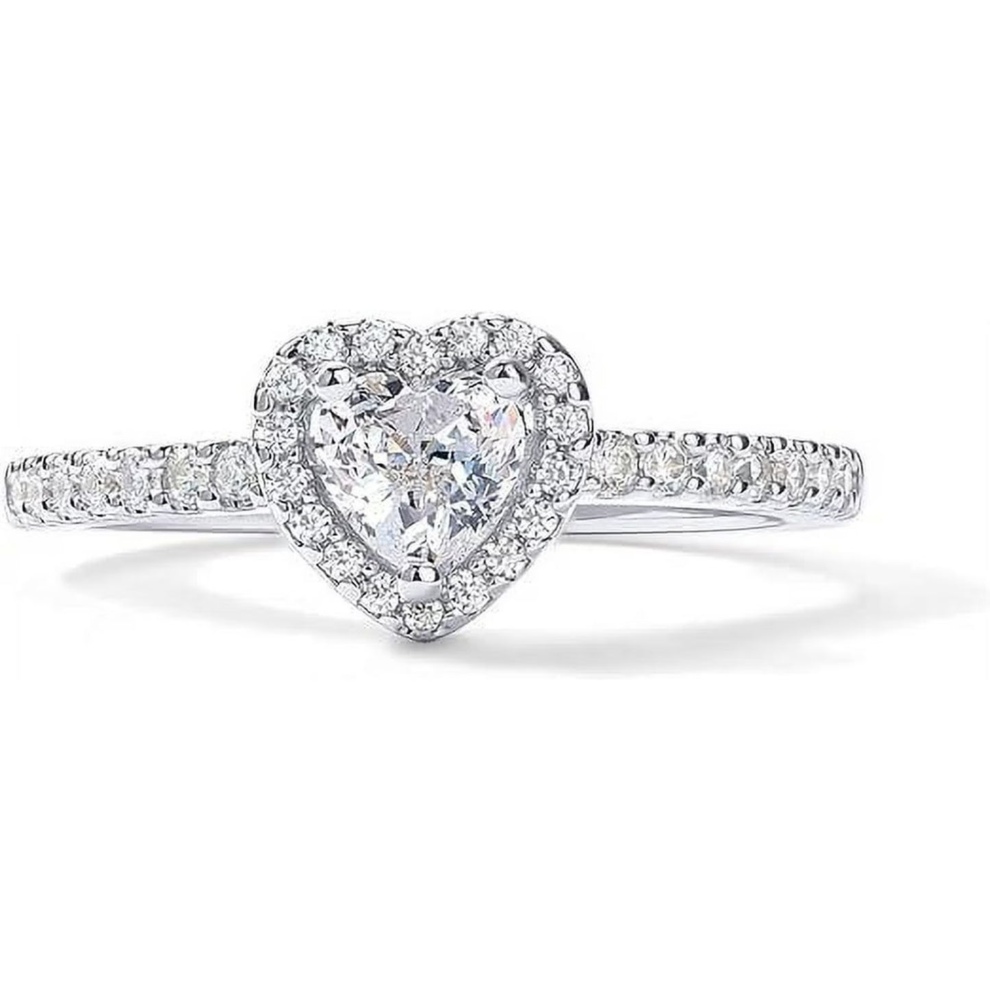 Amour Heart Halo Ring