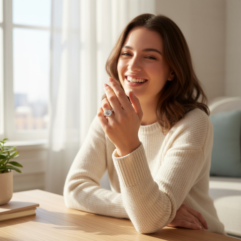 Silver Radiance Promise Ring