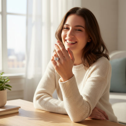Silver Radiance Promise Ring