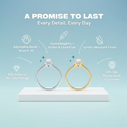 Amour Rose Gold Heart Halo Ring